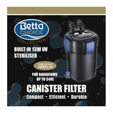 Betta Choice Aquarium UV Canister Filter 2000