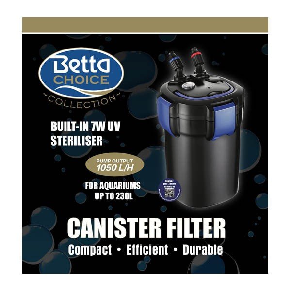 Betta Choice Aquarium UV Canister Filter 1050