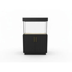 Aqua One Oakstyle 145 Aquarium & Cabinet Set  - Black Obsidian Smoked Oak