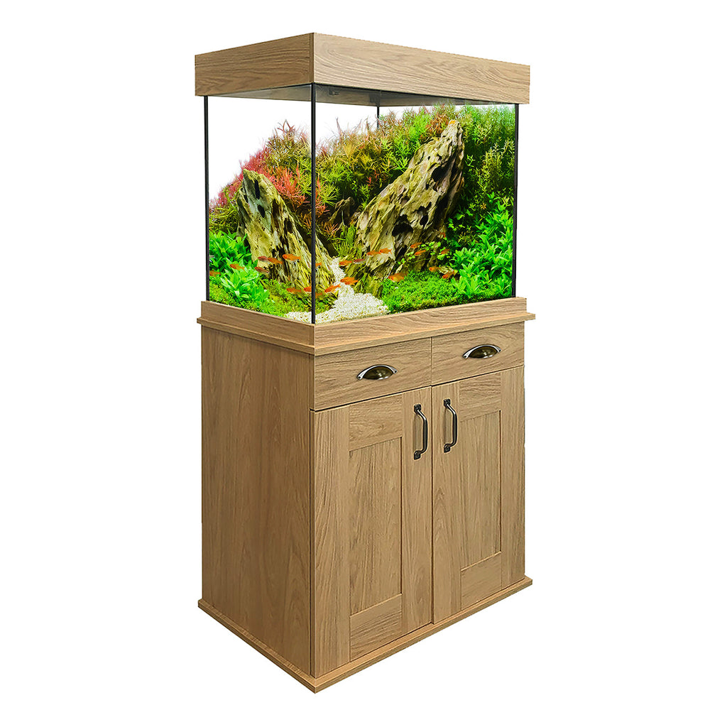 Fluval Shaker 168L Aquarium & Cabinet Oak/Grey Set