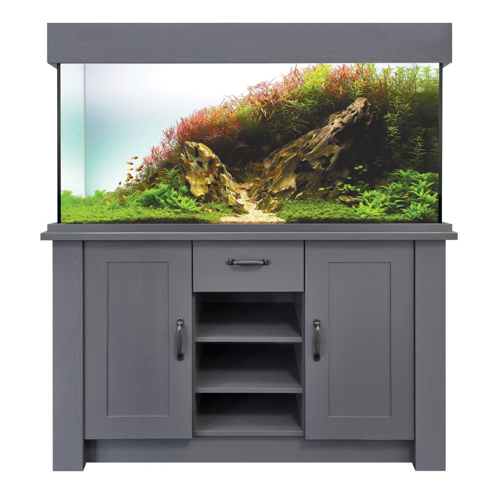 Aqua One OakStyle Slate Grey Shaker Aquarium & Cabinet 110L & 230L