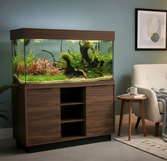 Aqua One Oakstyle 230 Aquarium & Cabinet Set  - Kansas Truffle Walnut