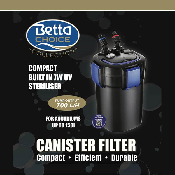Betta Choice Aquarium UV Canister Filter 700