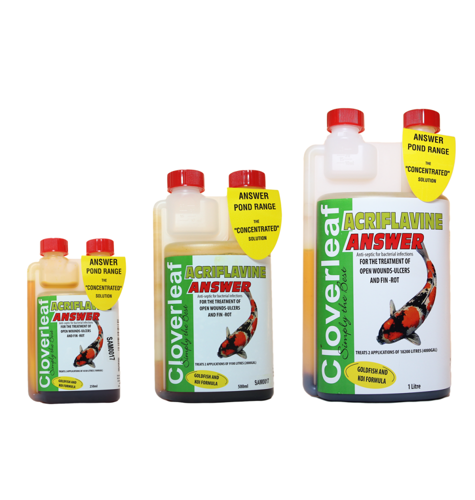 Cloverleaf Acriflavin Answer 250ml Pond Treatment Complete Koi