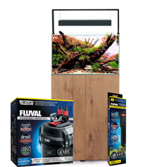 Aquael Ultrascape 60 Aquarium & Cabinet (Oak) & Equipment