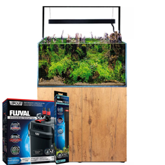 Aquel Ultrascape 90 Aquarium & Cabinet (Wood) & Equipment