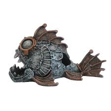 Betta Steam Punk Piranha Aquarium Ornament
