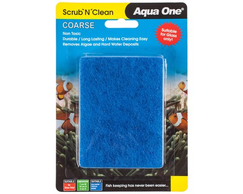 Aqua One Scrub 'N' Clean Coarse Aquarium Cleaning Sponge