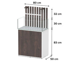 Aquatlantis Shallow Aquascape 80 Aquarium & Cabinet (Black Wood)