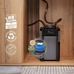 Aquatlantis Shallow Aquascape 80 Aquarium & Cabinet (Black Wood)  - EXTERNAL FILTER