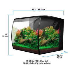Fluval Flex 57L Aquarium & Stand (Black)