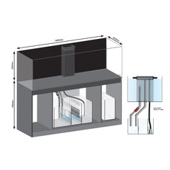 D-D Reef Pro 1800 Aquarium & Cabinet (Carbon Oak)