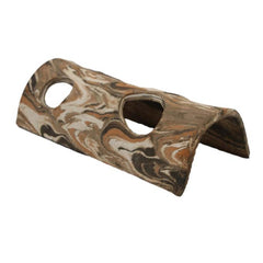 Ceramic Nature Half Log Mixed Colour Large - Aquarium Ornament