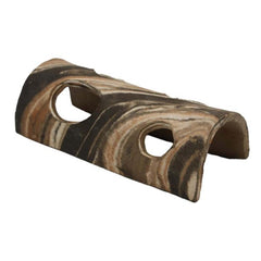 Ceramic Nature Half Log Mixed Colour Large - Aquarium Ornament