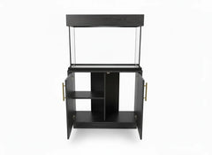 Aqua One Oakstyle 145 Aquarium & Cabinet Set  - Black Obsidian Smoked Oak