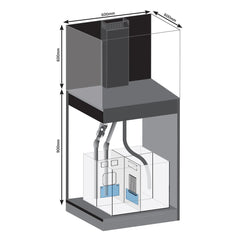 D-D Reef Pro 600 CUBE Aquarium & Cabinet (Ultra Gloss White)