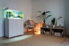 Aquael Optiset 125 Aquarium & Cabinet Stand (White)