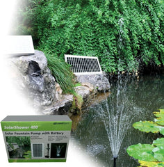 PondXpert SolarShower 400 Pond Pump - Incl. Battery & LED Light