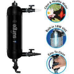 Evolution Aqua Pond Surge Filter with 18w UV