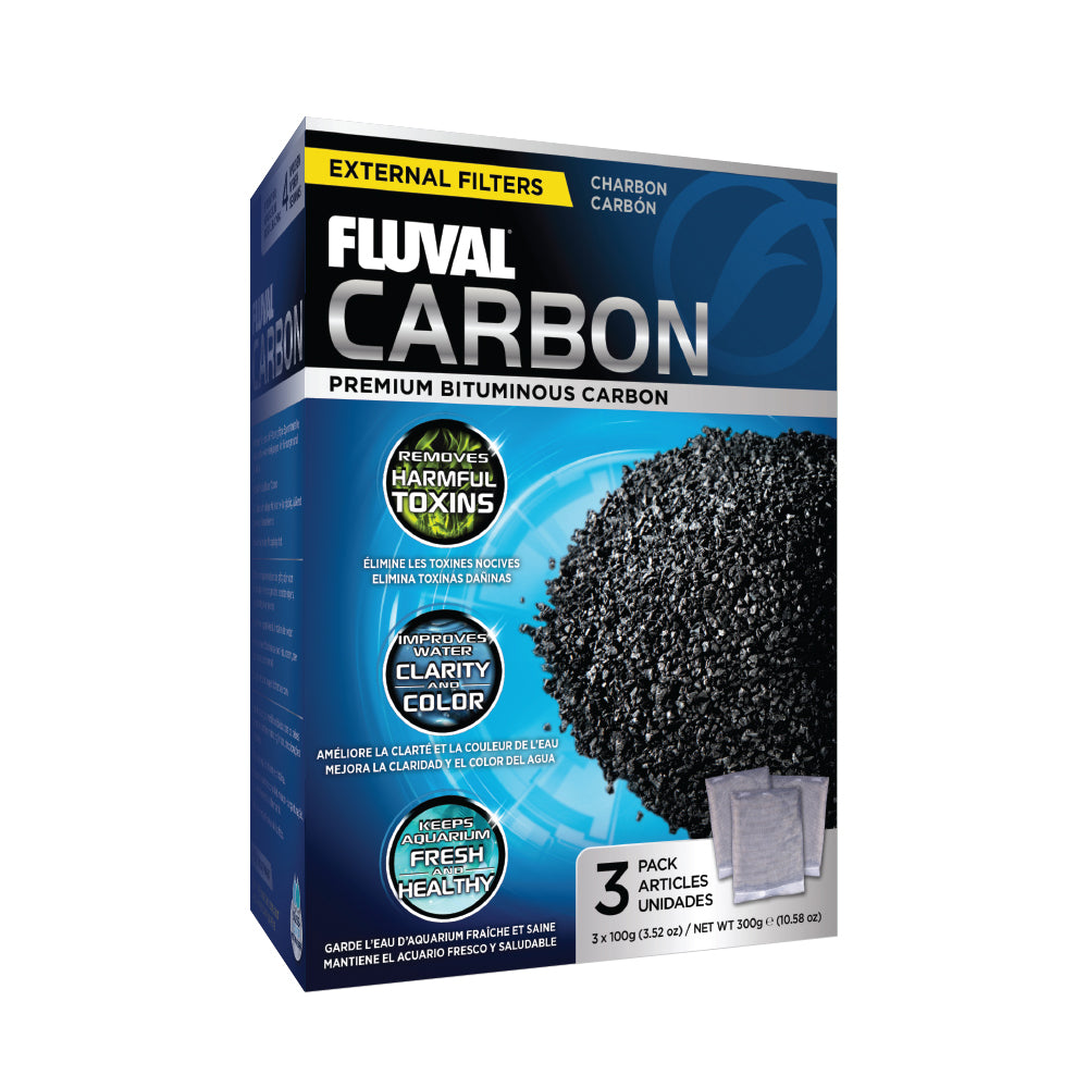 Fluval Aquarium Activated Carbon 3 x 100g