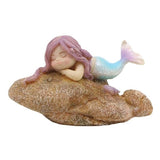 Mermaid on a Rock Aquarium Ornament