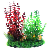 Betta Red & Green Plastic Aquarium Plant 13"
