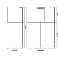 TMC Reef Habitat 90 Aquarium & Cabinet (White)