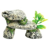 Betta Aquarium Small Grey Stone Form With Plant
