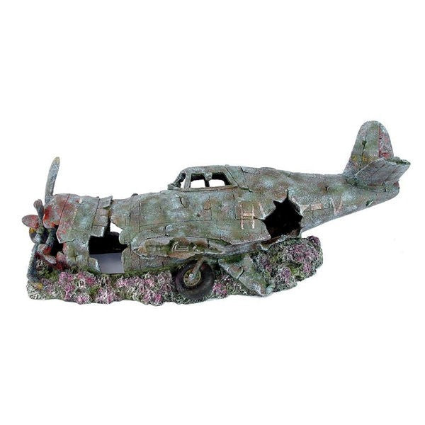 Betta Aquarium Small Plane Wreck Ornament