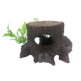 Betta Aquarium Medium Tree Stump & Plant