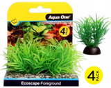 Aqua One Aquarium Plant Ecoscape Foreground Ricca 4pk Green